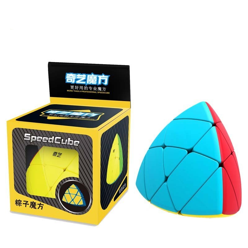 QiYi Mastermorphix 3x3 Stickerless Speed Cube - Zongzi Shape-Shifting Puzzle for Adults & Kids