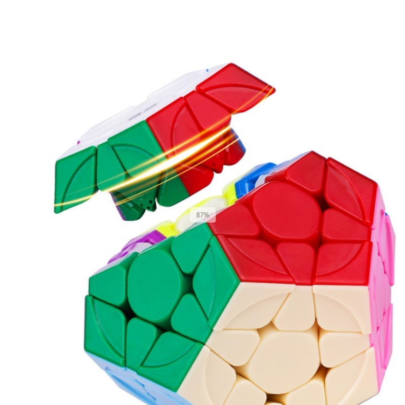 QiYi QiHeng S Megaminx Speed Cube – Stickerless 3x3 Pentagonal Dodecahedron Puzzle with Sculpted Design & Adjustable Tension