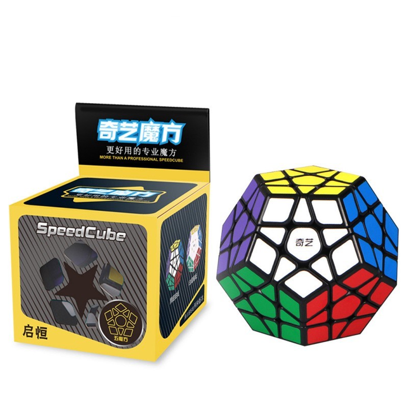 QiYi QiHeng S Megaminx Speed Cube – Stickerless 3x3 Pentagonal Dodecahedron Puzzle with Sculpted Design & Adjustable Tension