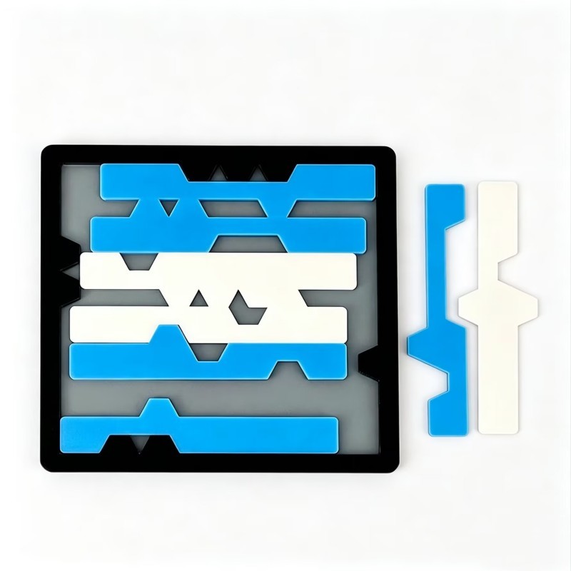 LAYER 8 Puzzle by Yuu Asaka – Minimalist 8-Piece Acrylic Packing Brain Teaser