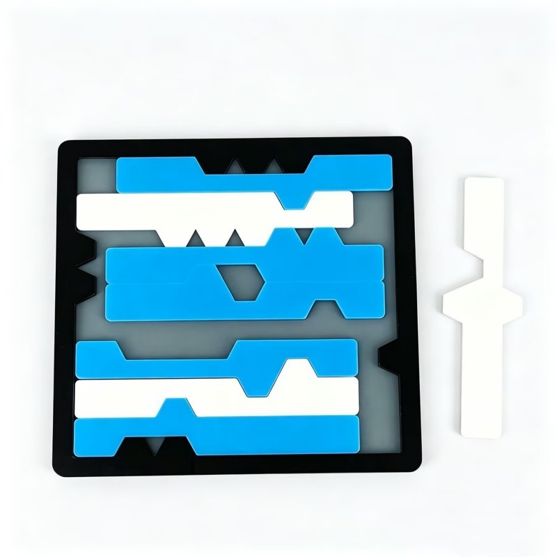 LAYER 8 Puzzle by Yuu Asaka – Minimalist 8-Piece Acrylic Packing Brain Teaser