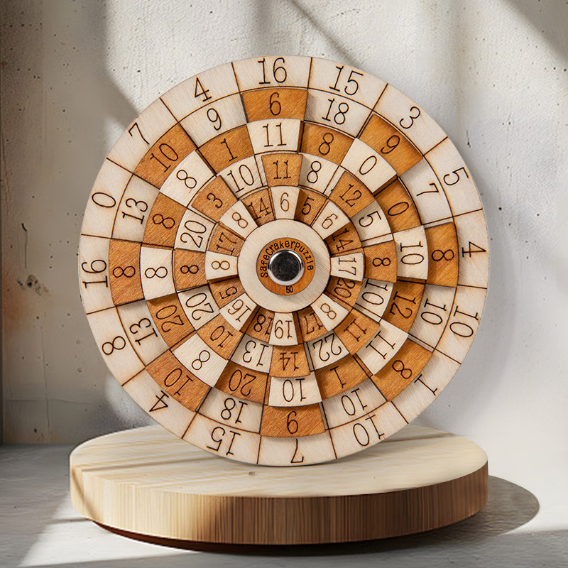 Safecracker 50 – Wooden Math Brain Teaser for Adults & Engineers