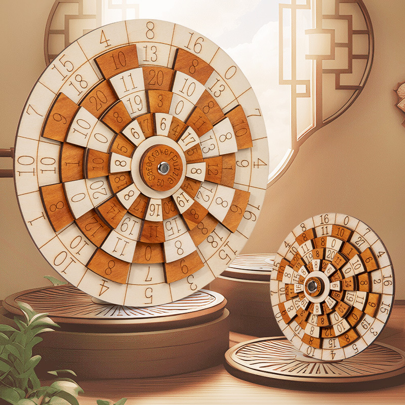 Safecracker 50 – Wooden Math Brain Teaser for Adults & Engineers