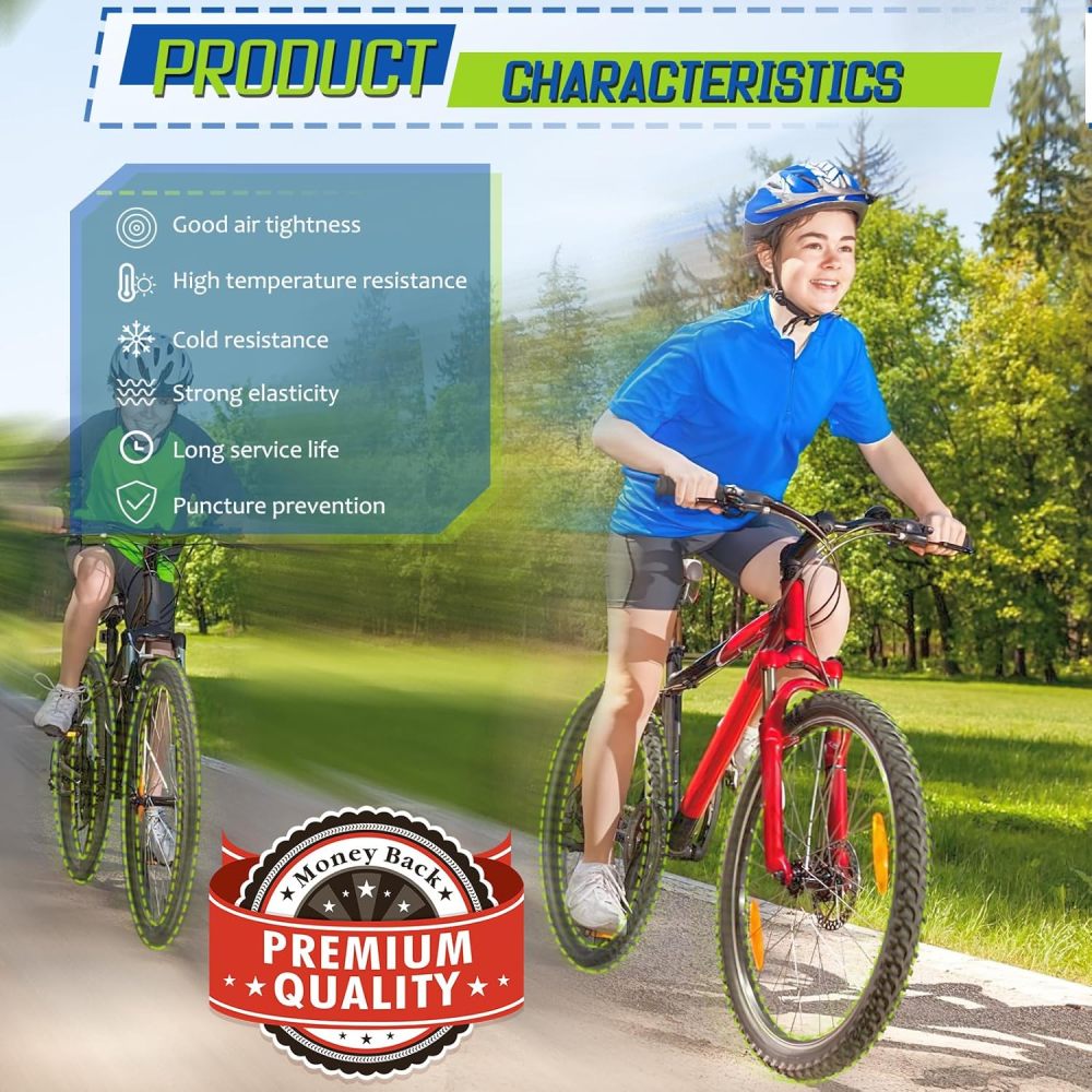 4 Pack 16"/ 20"/ 24"/ 26" x1.75/1.95/2.10/2.125 Bike Tubes with 2 Tire Levers, Bicycle Inner Tube Schrader Valve, Bike Inner Tube for Road/MTB/Kids Bike by Hydencamm (4 of One Size)