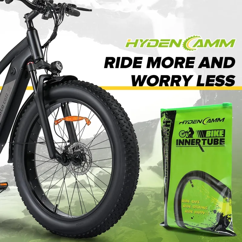 Electric Bike 26 Bicycle Inner Tube 26 X Inner Tube HQRP 2-Pack 26