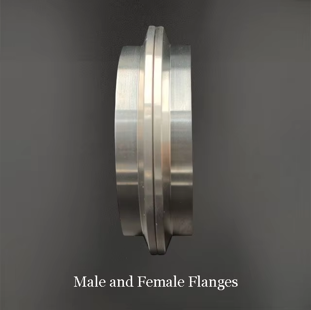 Titanium Customizable 2~5inch Standard Type Spring Clamp Titanium V-Band Flange with Quick Release Clamp V-type Flange Kit for Cars Downpipe
