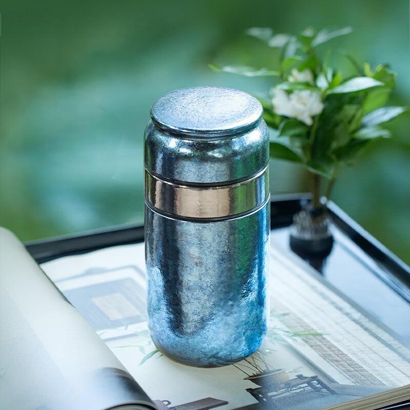 Titanium thermos cup