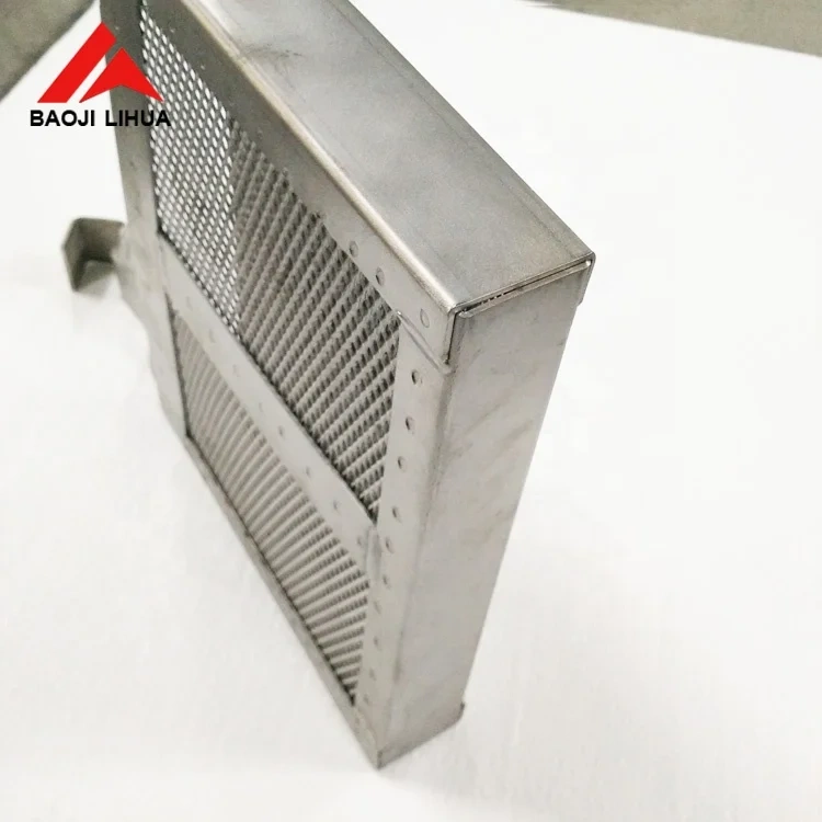 Titanium plating anode basket with PP anode cathode bags for electroplating