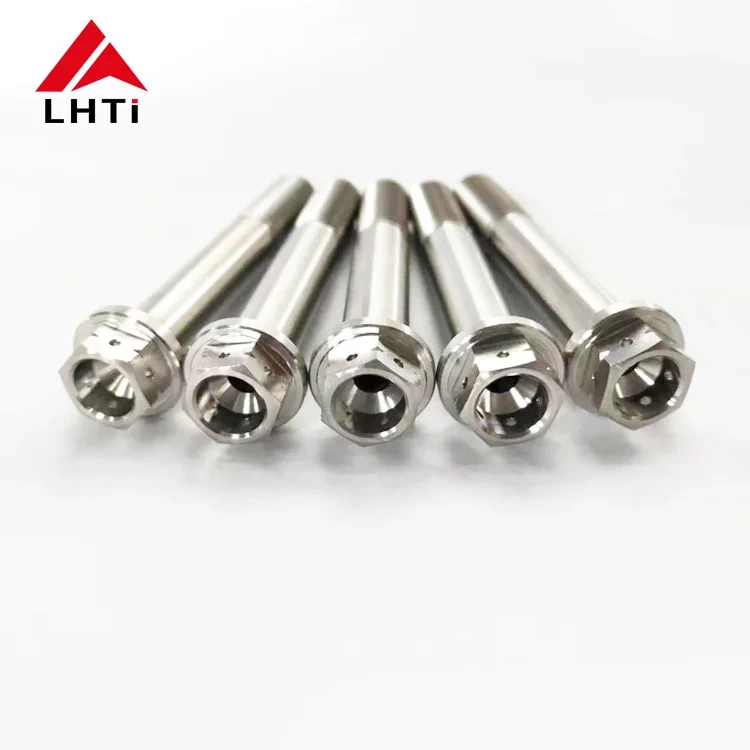 M6x1.0 Titanium Flange hex Race spec bolt drilled