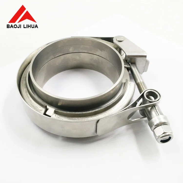 titanium v band clamp Flange set 2.5" 3 " 3.5 " 4 " titanium flange