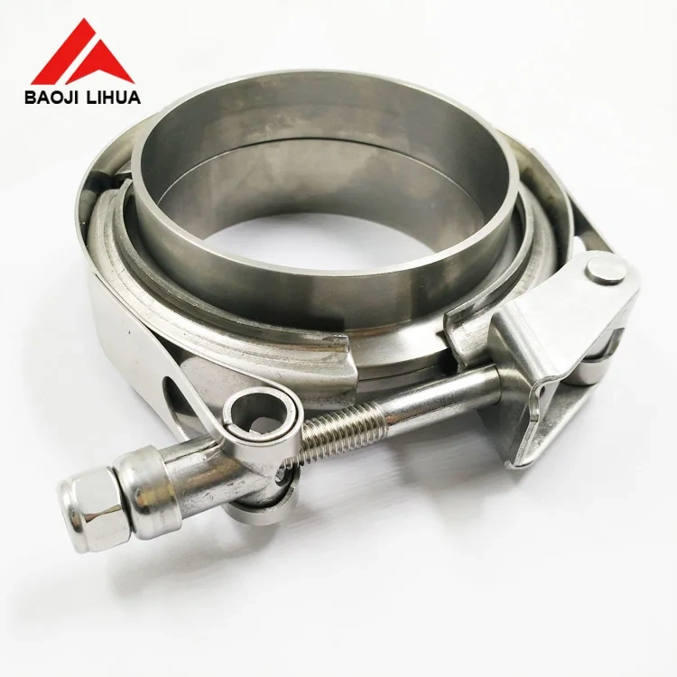 titanium v band clamp Flange set 2.5" 3 " 3.5 " 4 " titanium flange