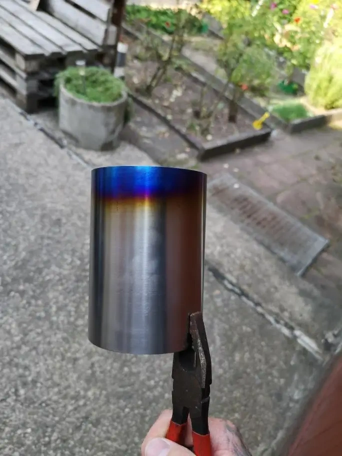 76mm 89mm Titanium Exhaust pipe 1.0mm and 1.2mm titanium tube in stock for Auto exhaust system