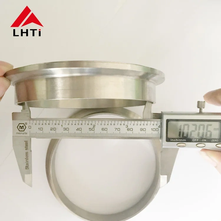 Titanium Gr1 Gr2 2inch  3inch 4inch  5inch V Band Clamp With Male And Female Flanges for Titanium Vehicle Exhaust Systems