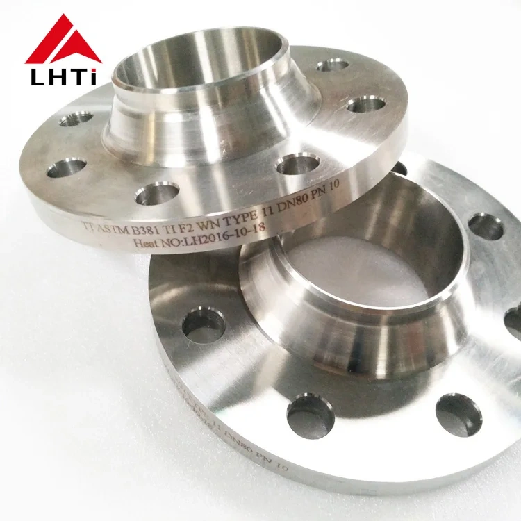 Hot Sale Titanium Material gr1 gr2 gr3 gr5 gr12 Welding Neck IF BL  Titanium Flange Pipe Connection in Industrial