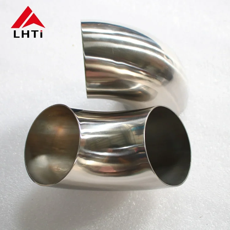 Titanium Alloy 90 Degree Elbow Pipe Fittings ASTM B363 WPT2 LR / SR 2inch Sch10s