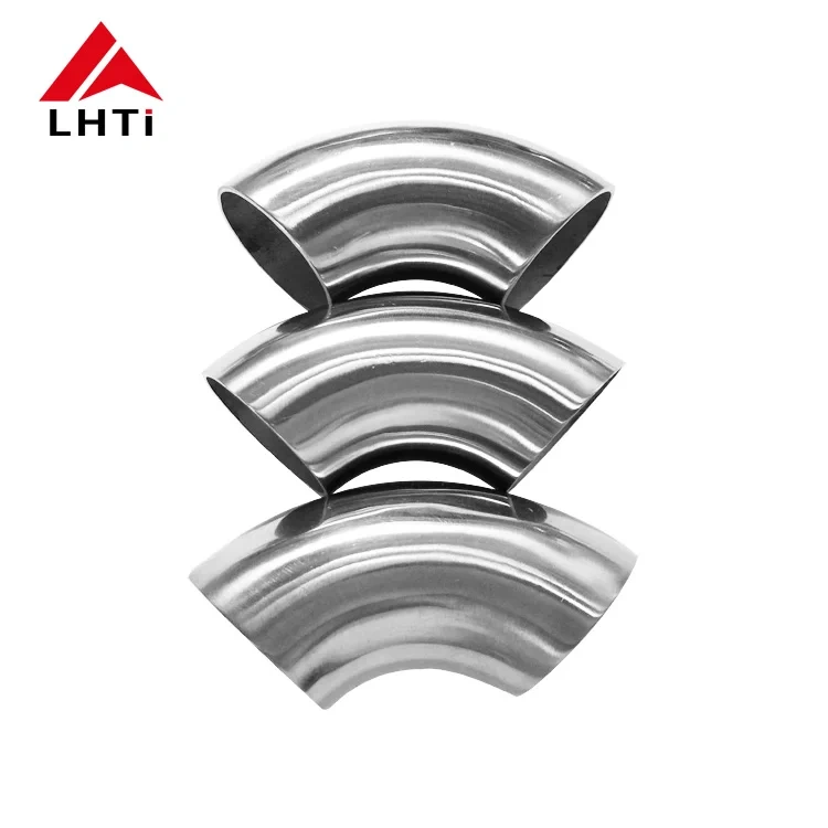 45 90 Degree Alloy Titanium Elbow Pipe Fittings ASTM B363 WPT2 ASME B36.19