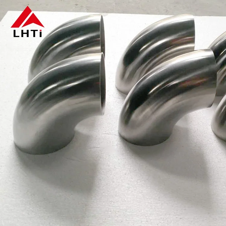 45 90 Degree Alloy Titanium Elbow Pipe Fittings ASTM B363 WPT2 ASME B36.19