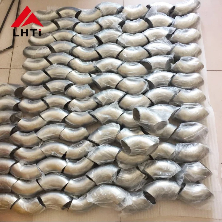 45 90 Degree Alloy Titanium Elbow Pipe Fittings ASTM B363 WPT2 ASME B36.19