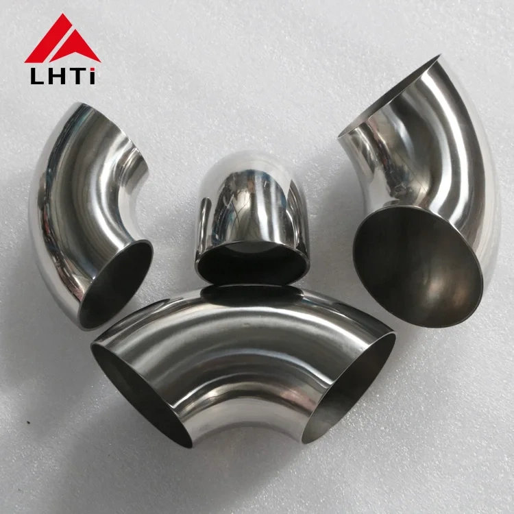 Titanium Alloy 90 Degree Elbow Pipe Fittings ASTM B363 WPT2 LR / SR 2inch Sch10s