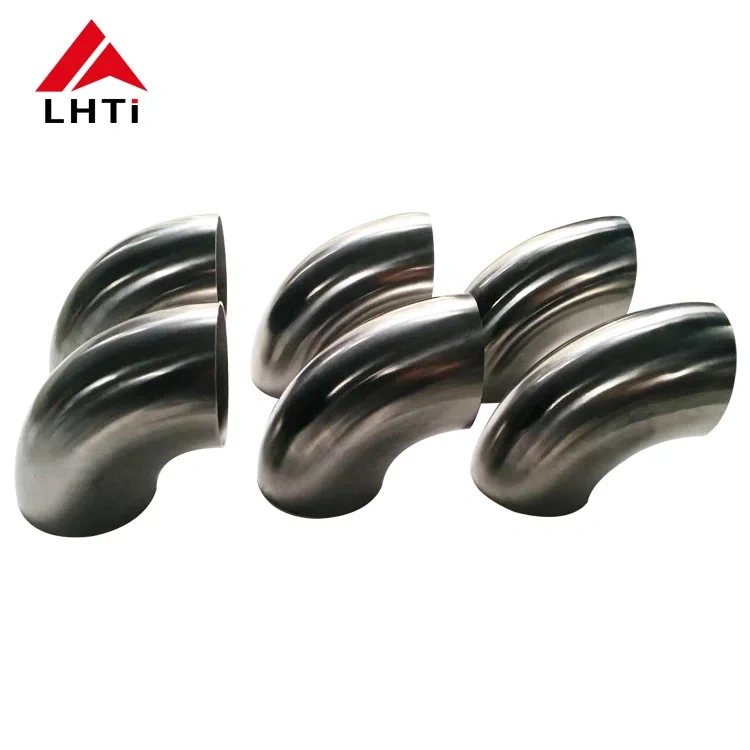 Titanium Alloy 90 Degree Elbow Pipe Fittings ASTM B363 WPT2 LR / SR 2inch Sch10s