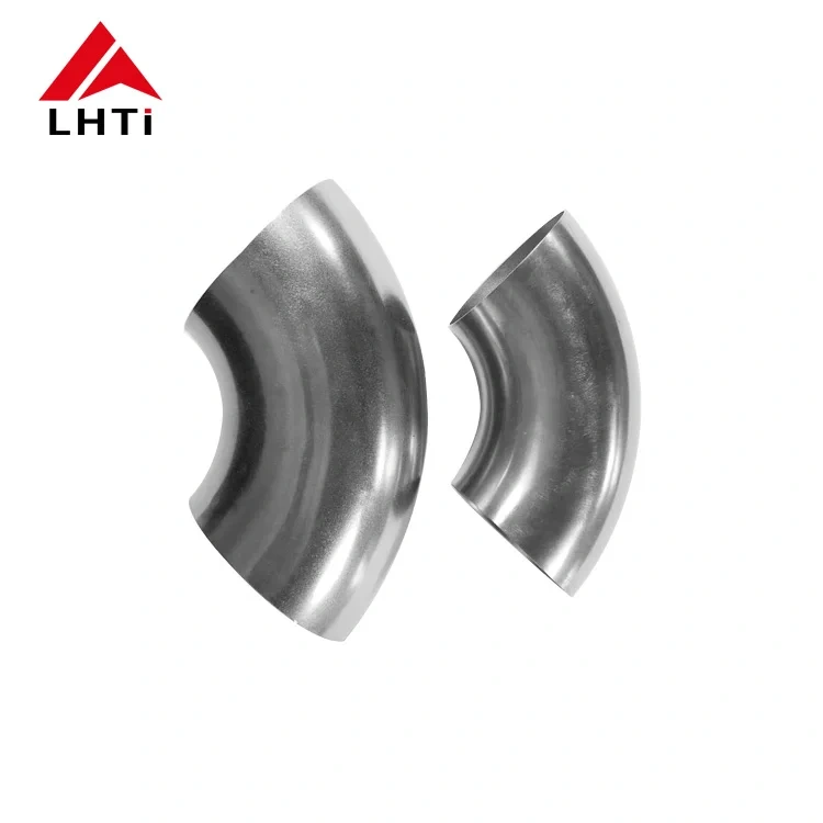 45 90 Degree Alloy Titanium Elbow Pipe Fittings ASTM B363 WPT2 ASME B36.19