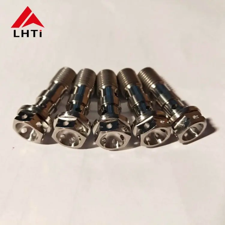 Gr5 Titanium Clutch Slave Cylinder Banjo Bolt with Bleeder Valve for motorcycle