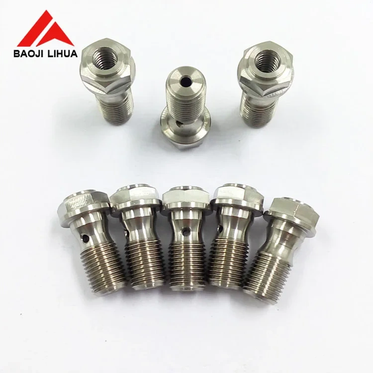 Gr5 Titanium Clutch Slave Cylinder Banjo Bolt with Bleeder Valve for motorcycle