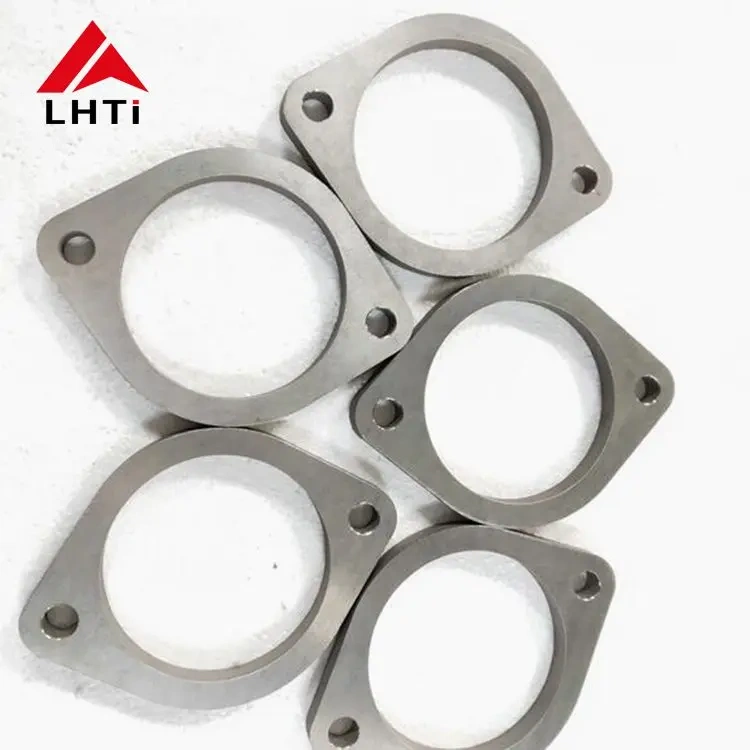 Customized Gr2 Titanium exhaust flange with 2 bolt hole for Auto system