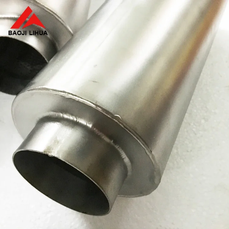 gr2 titanium muffler silencer 3inch Input output for motorcycle exhaust pipe
