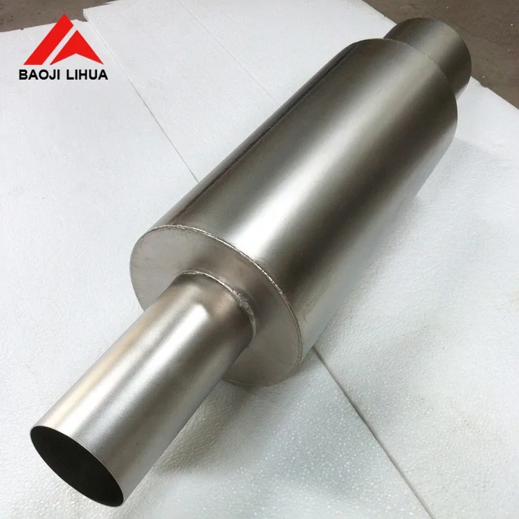 gr2 titanium muffler silencer 3inch Input output for motorcycle exhaust pipe