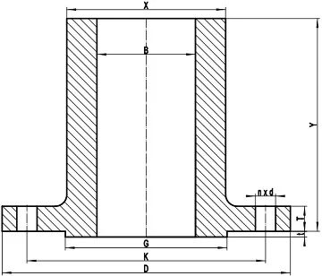 Factory Directly Supply Titanium material Long Weld Neck Flange with High Quality