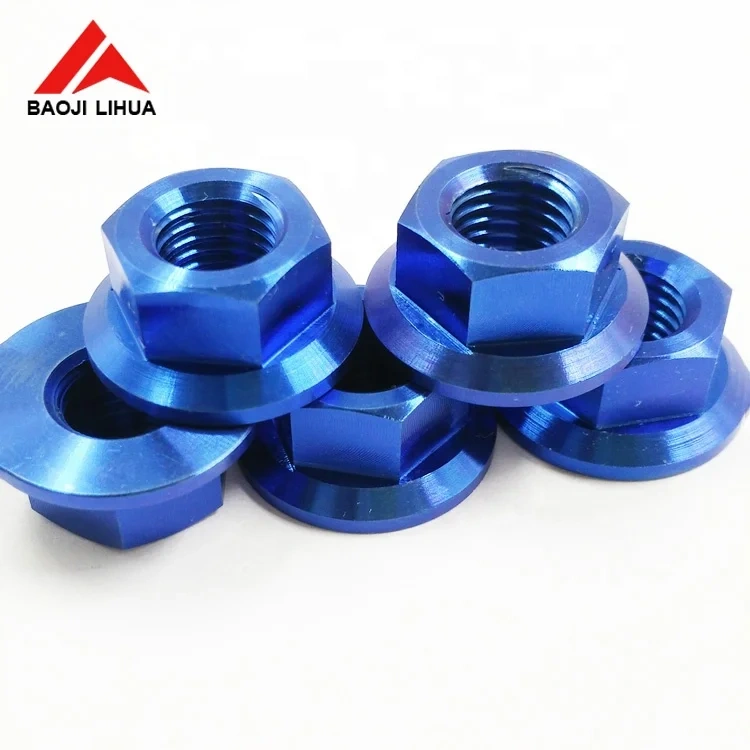 DIN6923 M5 M6 M8 M10 M12 M14 M16 M20 gr5 titanium hex flange nuts