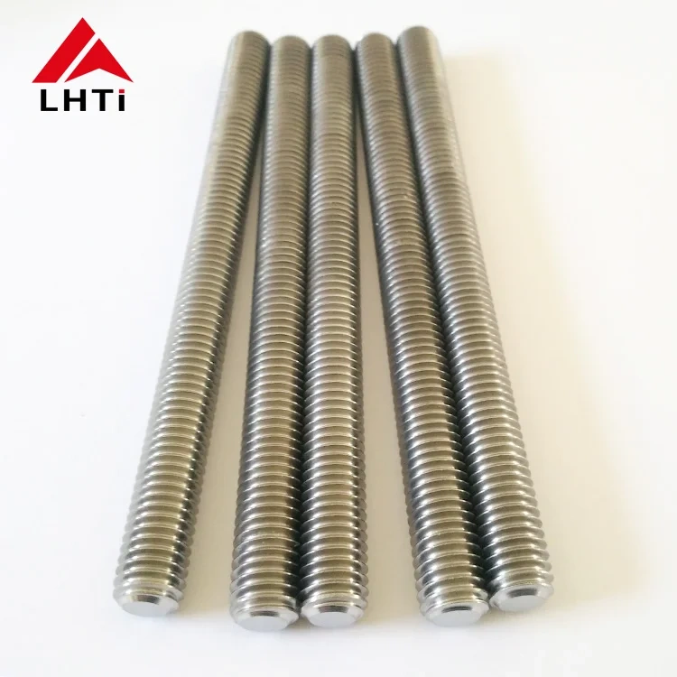 Gr2 Dia m6 m8 Titanium Threaded Rod For Titanium Racks Anodizing Jigs
