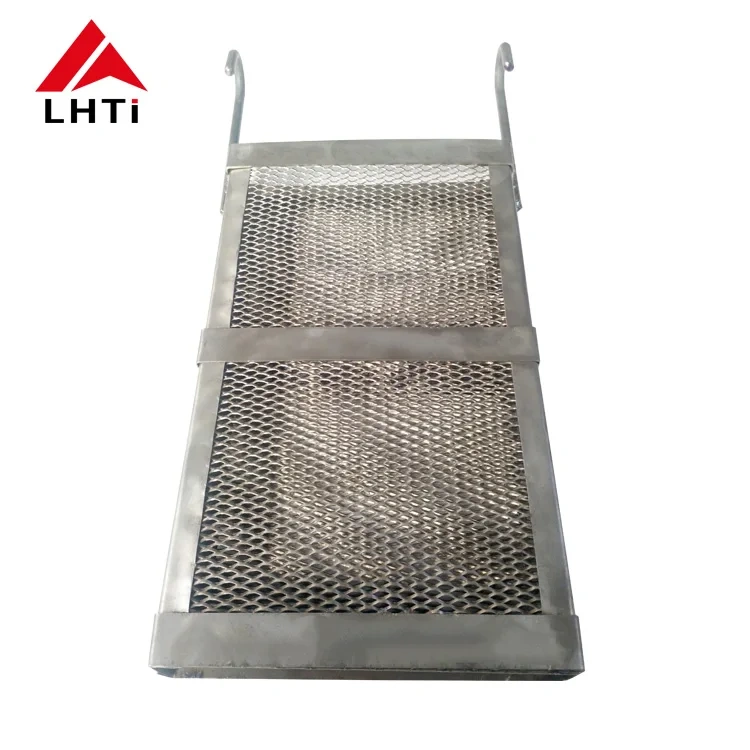 Gr2 gr5 customized shape titanium anodizing basket in bulk with PP bags