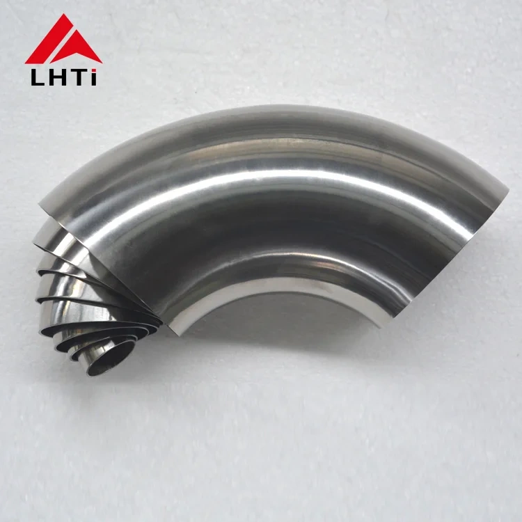 Hot sale 90 degree 34mm 51mm 63mm 76mm 89mm Grade 2 titanium elbow for exhaust