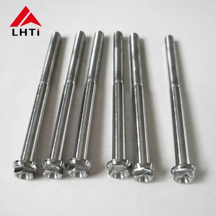 Factory price M6 m8 m10 Hex Flange Bolt Custom GR5 Titanium DIN6921 heng gold titanium racing bolts for motorcycle