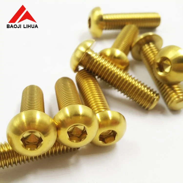 Colored titanium screw m5 m6 m8 green,blue anodized titanium bolts for bicycle