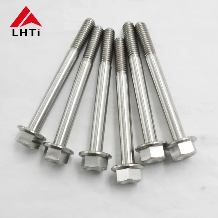 Factory price M6 m8 m10 Hex Flange Bolt Custom GR5 Titanium DIN6921 heng gold titanium racing bolts for motorcycle