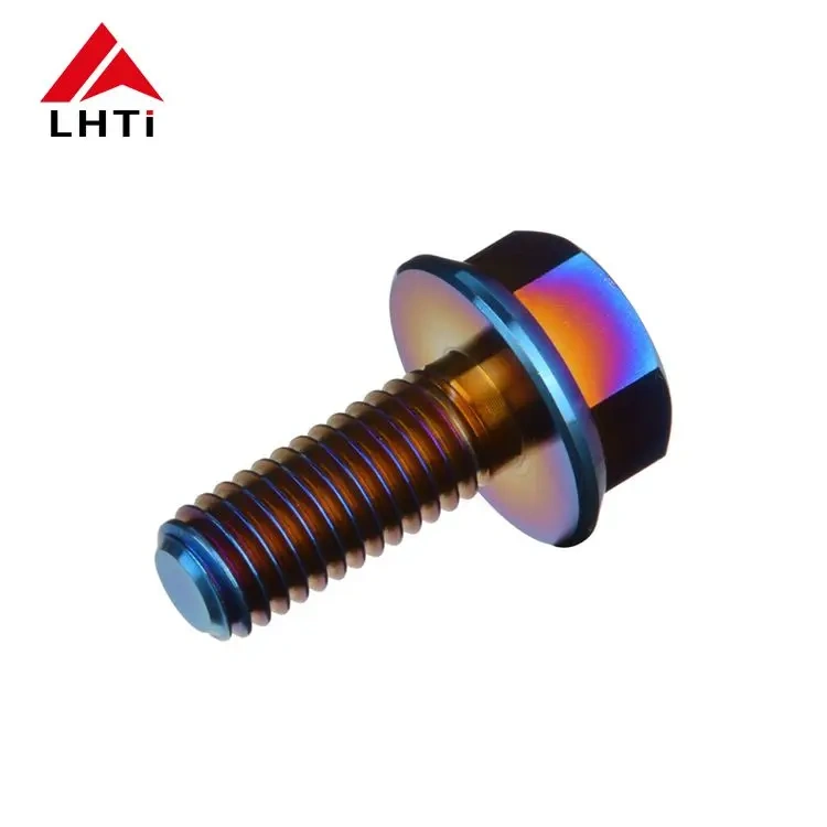 Flange Bolt Dimple Head Rainbow Colors Bolts for Motorcycle M8 Titanium 10-15days Machining,cnc CN;SHA LHTI Din6921,iso 7380