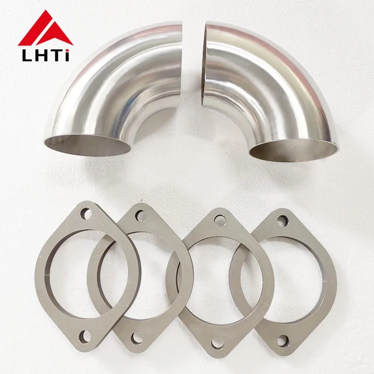 Customized Gr2 Titanium exhaust flange with 2 bolt hole for Auto system