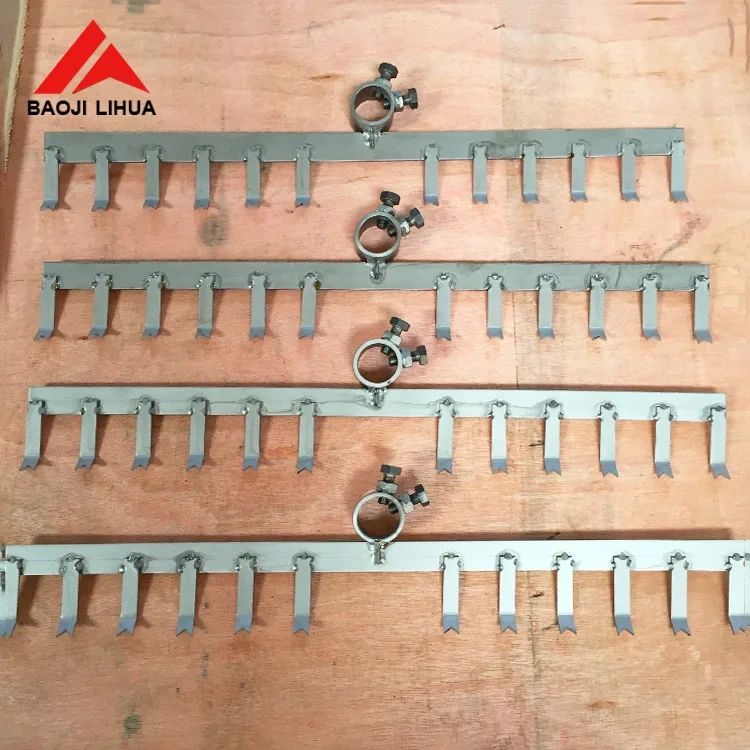Gr2 Titanium Anodizing Jigs hook for Electroplating Painting Anodizing