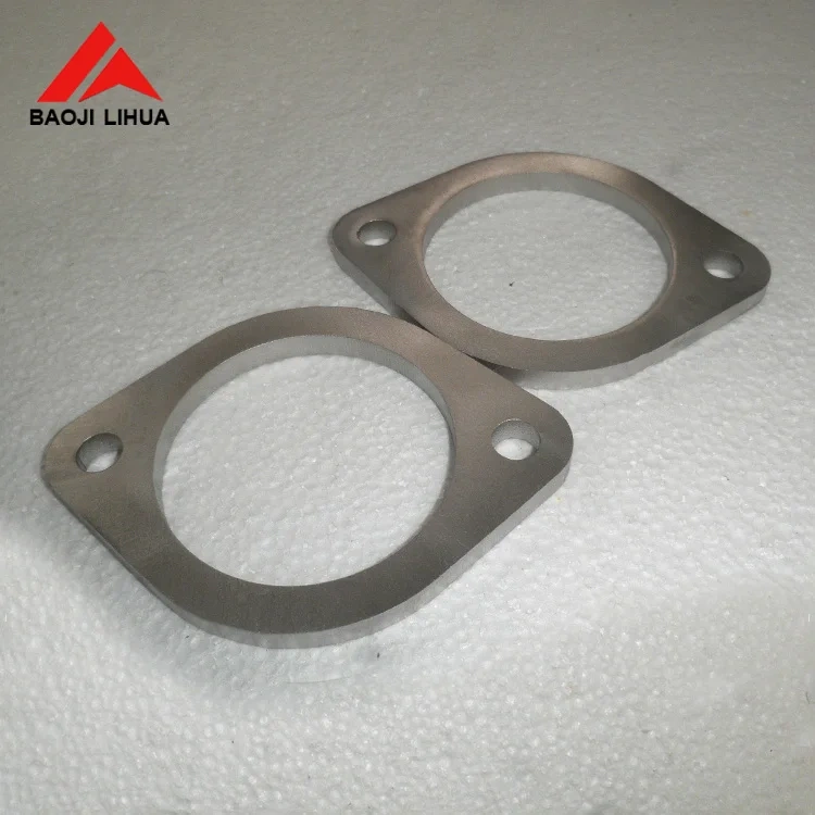 Customized Gr2 Titanium exhaust flange with 2 bolt hole for Auto system