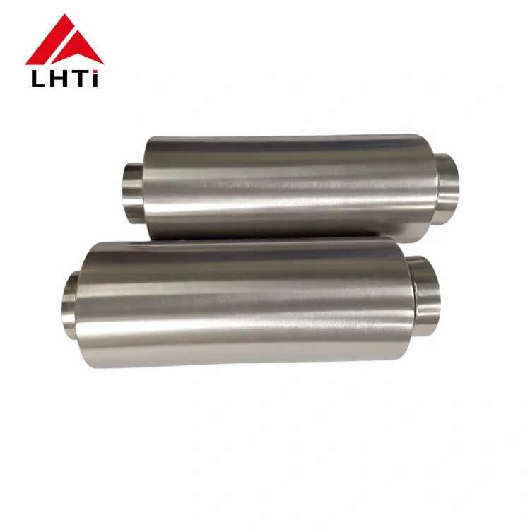 Titanium Muffler Exhaust With Perforated Pipe And Stuffing Steel Wool For Racing Car