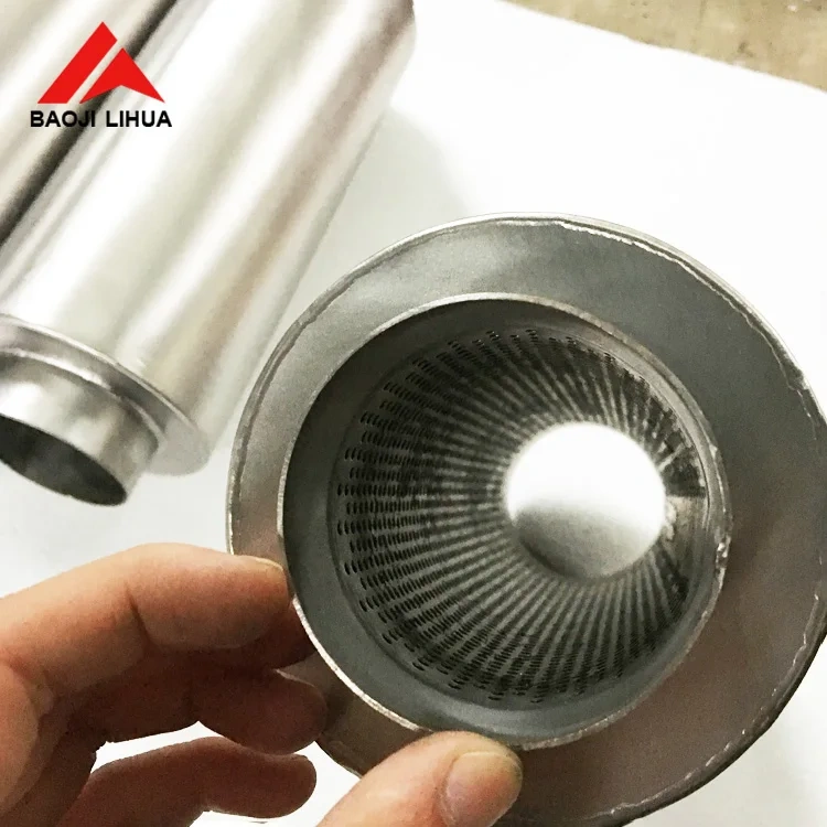 gr2 titanium muffler silencer 3inch Input output for motorcycle exhaust pipe