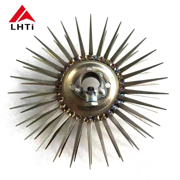 Gr2 Titanium 30  split fingers disk rack Dia220mm Thick1.5mm for Anodizing