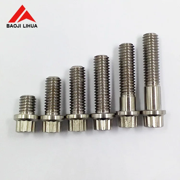 M7 TI GR5 Titanium Bolt 12 Point Flanged Head Split Rim Bolt & nut For 3 Piece Wheels