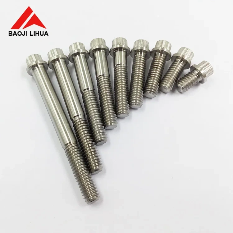M7 TI GR5 Titanium Bolt 12 Point Flanged Head Split Rim Bolt & nut For 3 Piece Wheels