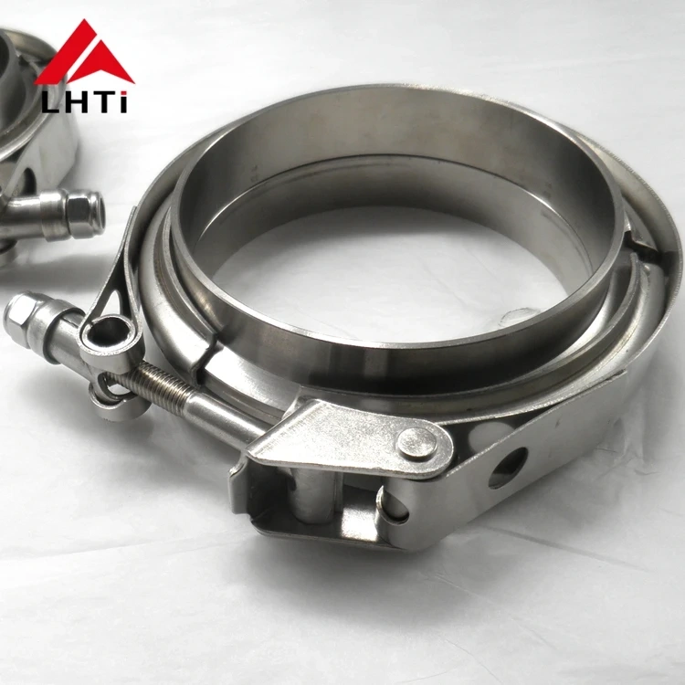 Automobile 3" Titanium V band exhaust flanges