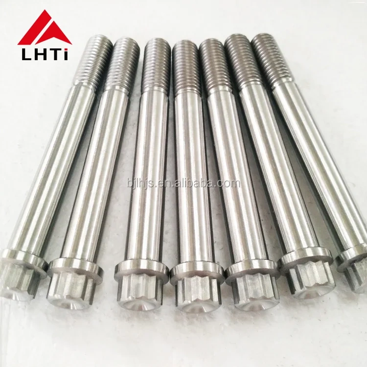 Gr5 Ti 12 point flange bolts/ 12 points flange nuts for automobile