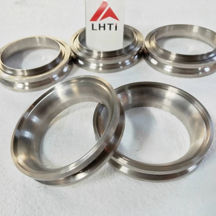 High quality 2.5inch 3inch 3.5 inch 4 inch gr2 titanium v band clamp set with flange for exhaust system